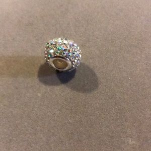 Large roundelles w crystal rhinestone lg hole